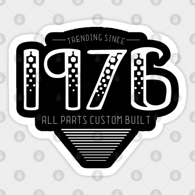 44th Birthday T-Shirt - Vintage 1976 Sticker by Reshartinc